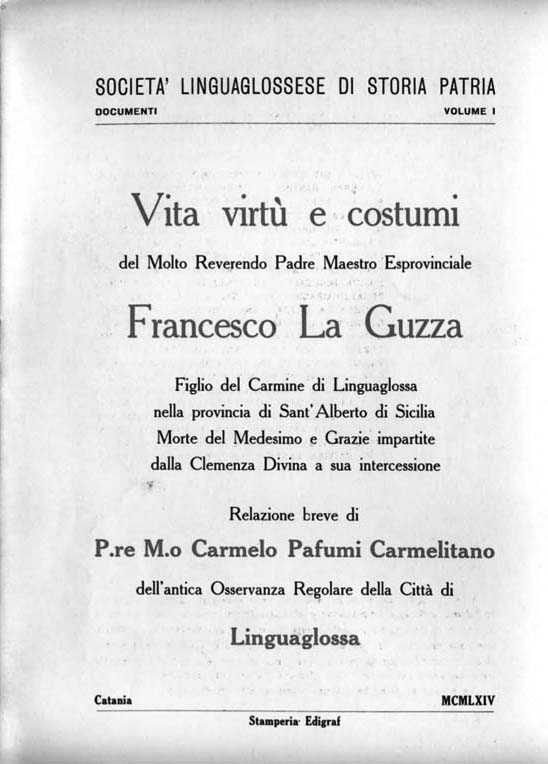 Vita e virtù di Francesco La Guzza